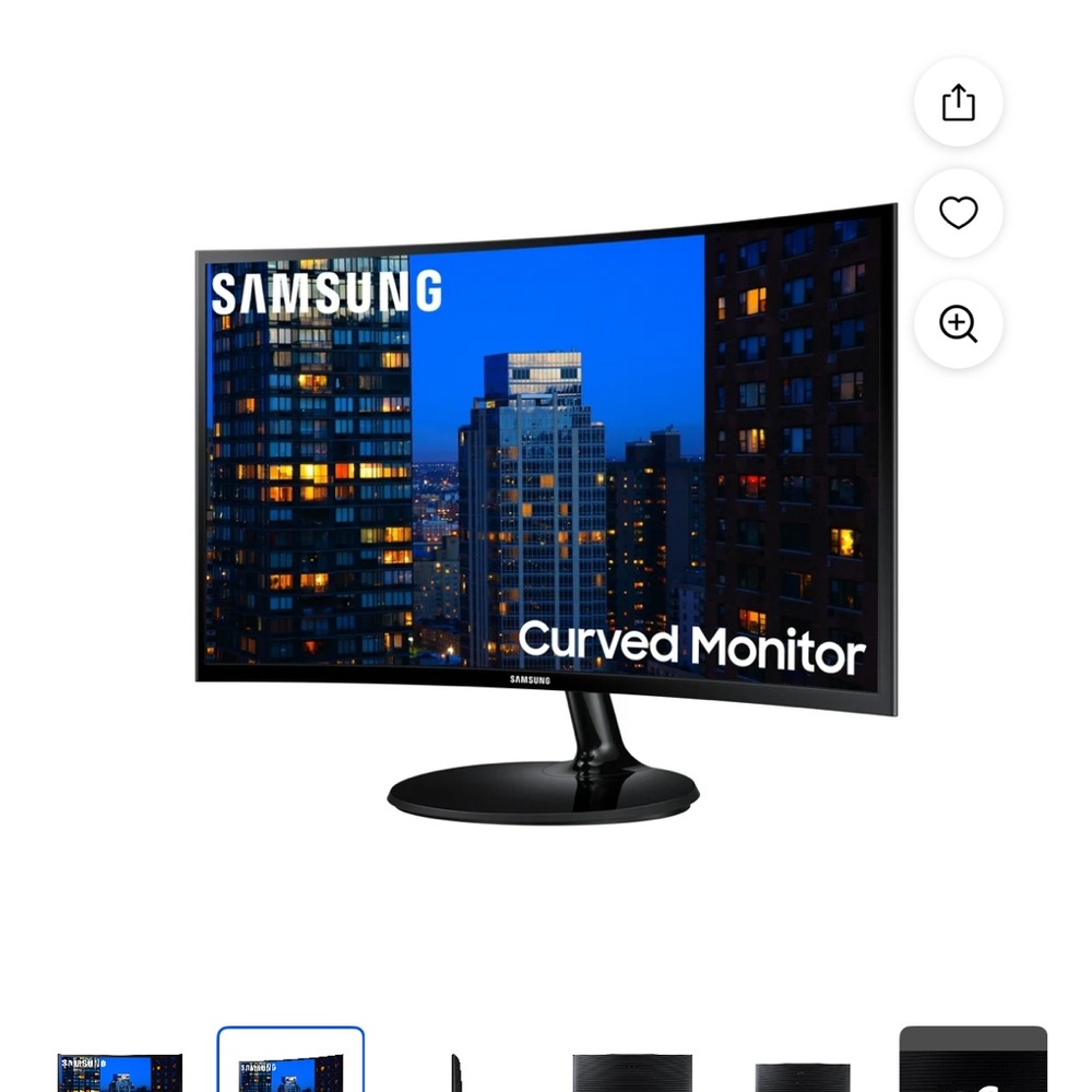 Samsung Black Curved Monitor